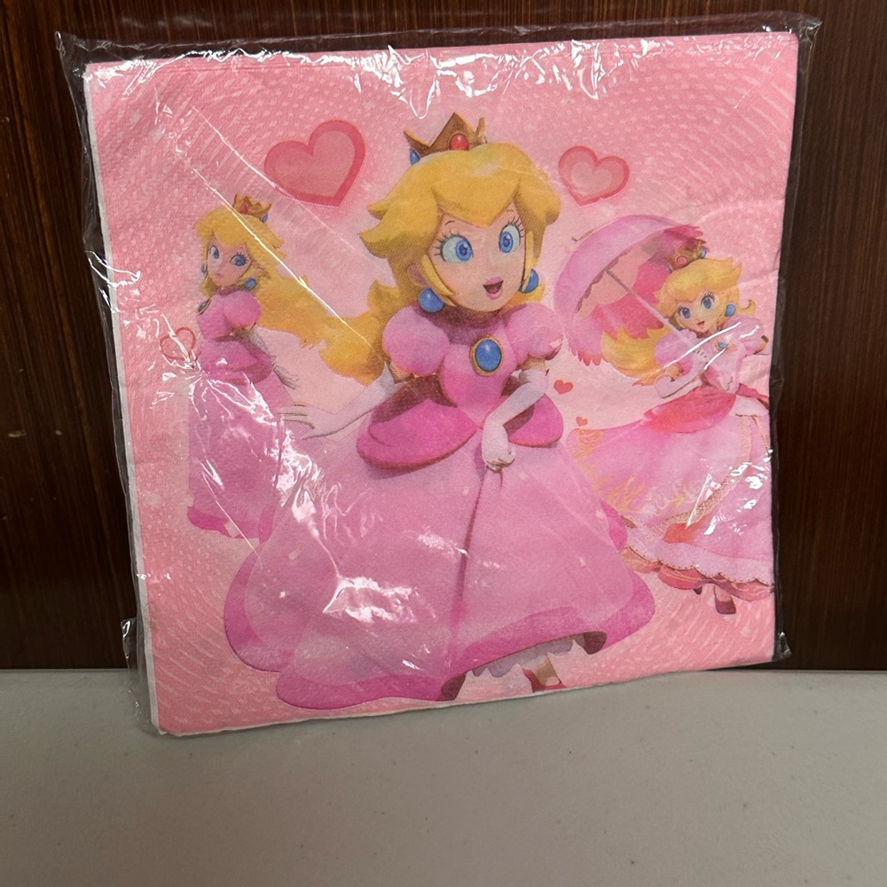 super princess peach party theme disposable paper napkins